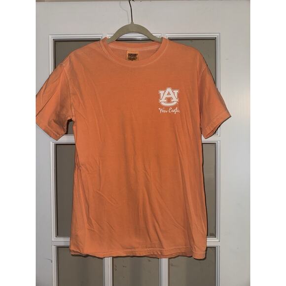 Comfort Colors Tops - Auburn Tigers Comfort Colors Orange T-Shirt War Eagle Short Sleeve Adult Small